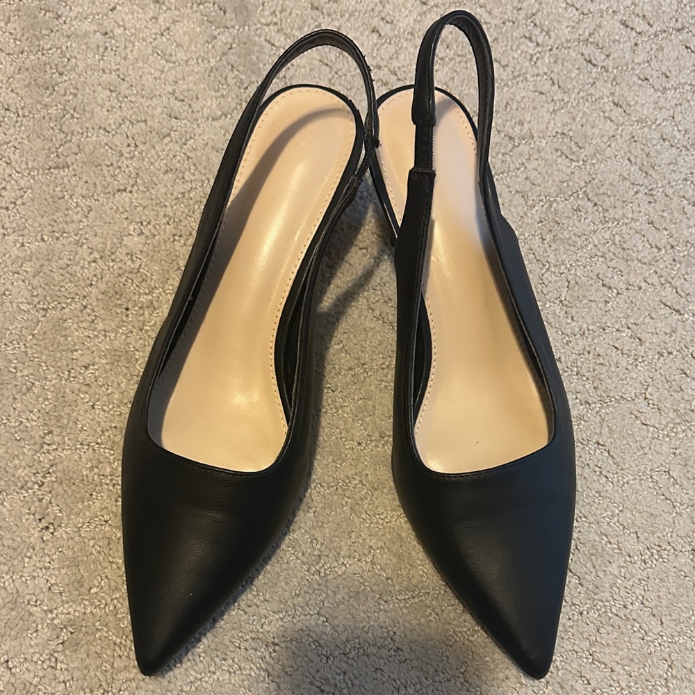 Elegant Black Slingback Heels